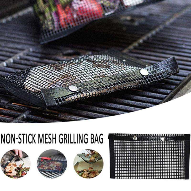 Vc005 BBQ Non-Stick Mesh Grilling Bag, Size: Black (40 x 30cm)