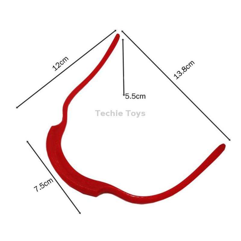 4 PCS Beard Styling Ruler Shaving Tools(Red)
