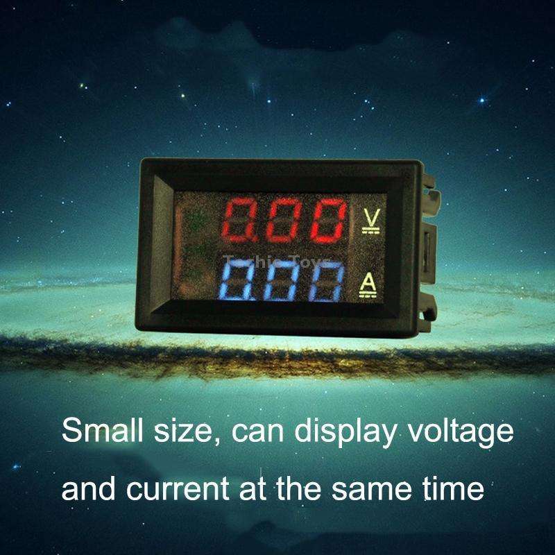 Dual-Display Voltage Current Meter Digital DC Voltage Meter, Specification: 10A (Red)