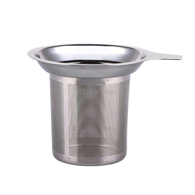 304 Stainless Steel Teapot Flat Bottom High Density Strainer With Handle(Silver)