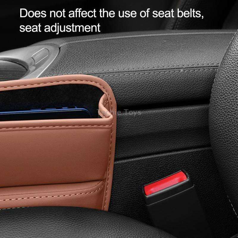 Car Seat Sewing Box Central Control Slot Storage Bag(Brown)