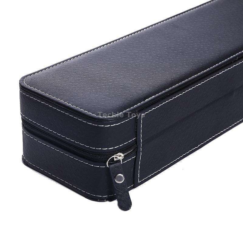 6 Bit Zipper Watch Box Storage Display Box PU Zipper Bag Watch Box(Black)