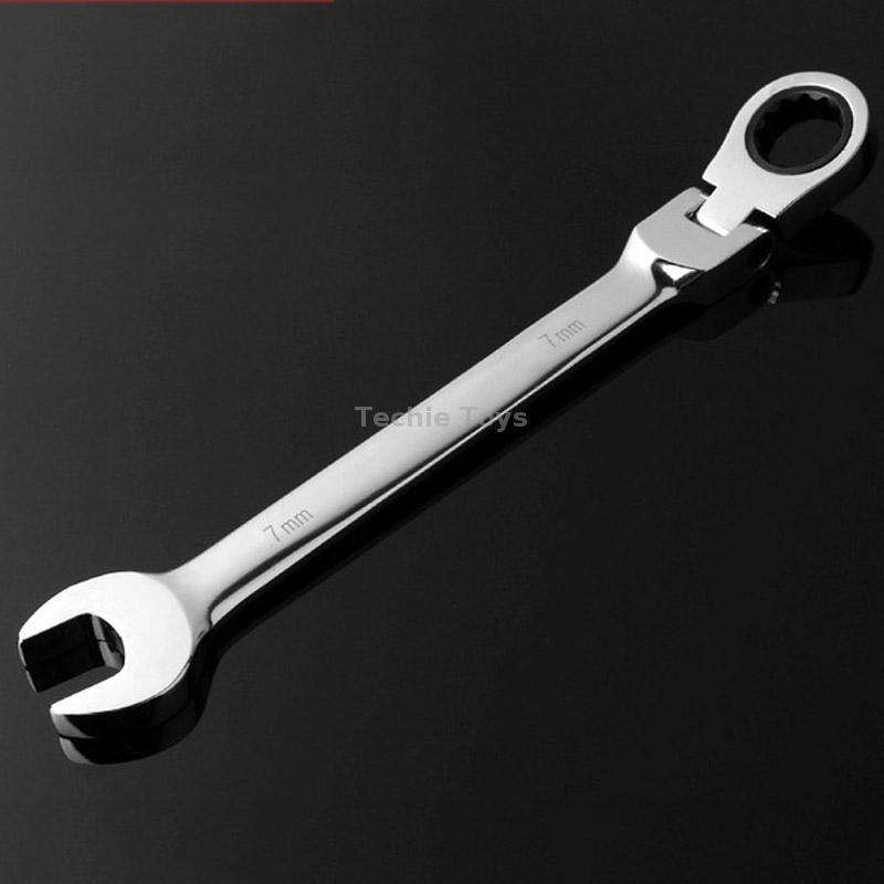 Combination Ratchet Wrench with Flexible Head Dual-purpose Ratchet Tool, Specification: 7mm