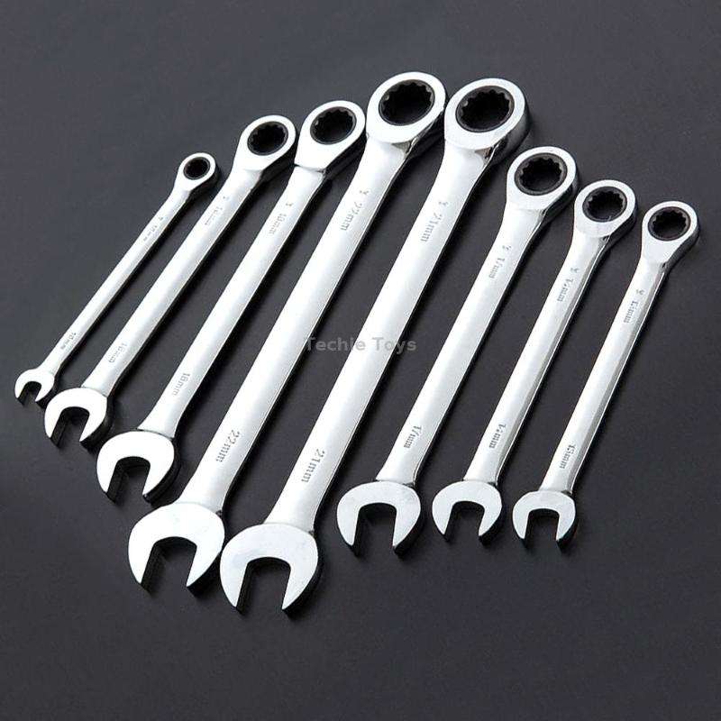Combination Ratchet Wrench with Flexible Head Dual-purpose Ratchet Tool, Specification: 7mm
