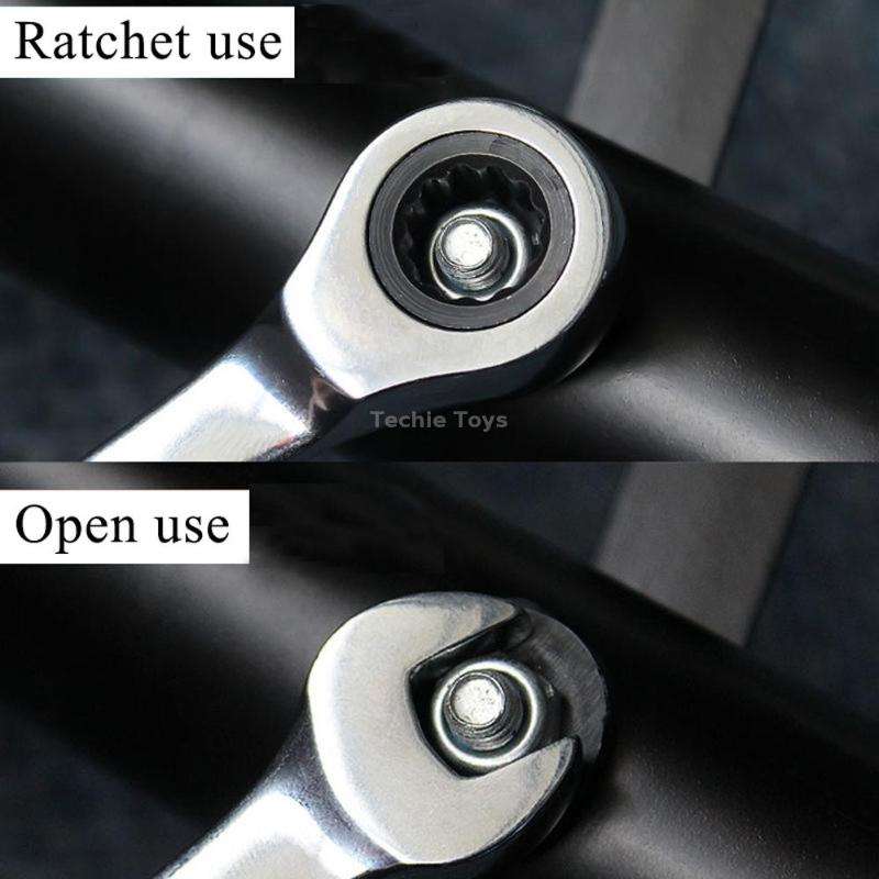 Combination Ratchet Wrench with Flexible Head Dual-purpose Ratchet Tool, Specification: 7mm