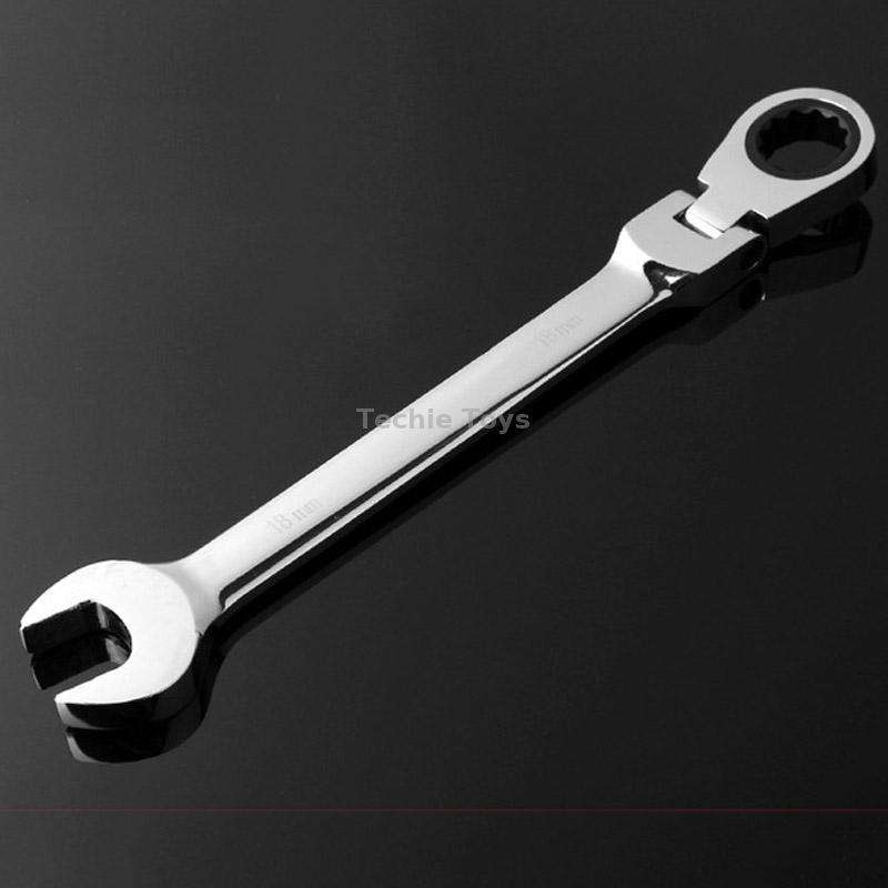 Combination Ratchet Wrench with Flexible Head Dual-purpose Ratchet Tool, Specification: 18mm