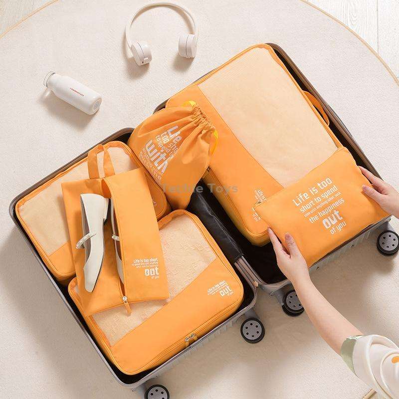 RH2203 6 In 1 Travel Portable Storage Bag Set Without Suitcase(Yellow)