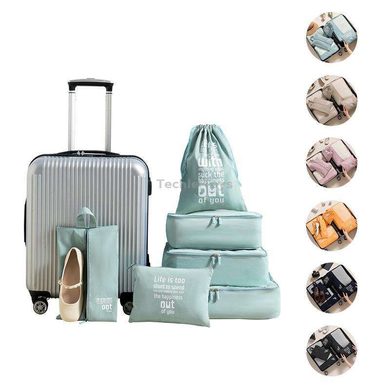 RH2203 6 In 1 Travel Portable Storage Bag Set Without Suitcase(Yellow)