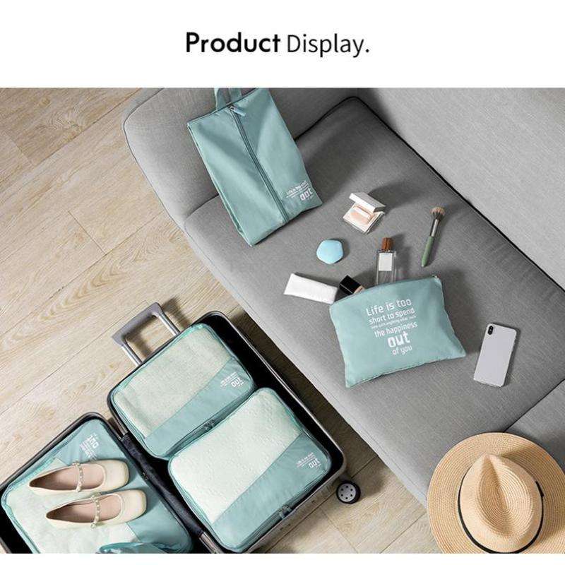 RH2203 6 In 1 Travel Portable Storage Bag Set Without Suitcase(Yellow)