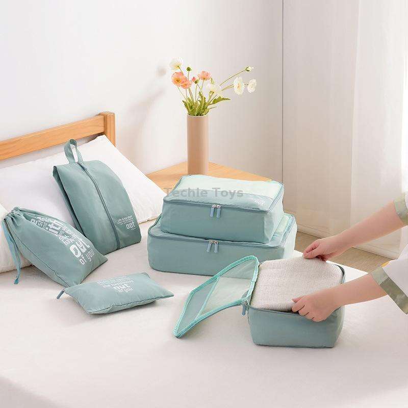 RH2203 6 In 1 Travel Portable Storage Bag Set Without Suitcase(Yellow)