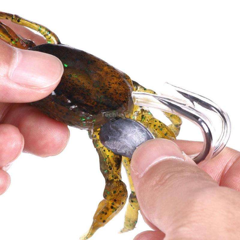 3 PCS HENGJIA SO068 Submerged Crab Hook Anti-hanging Bottom Ice Fishing Bait, Color: 8cm 19g 2