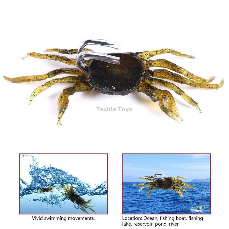 3 PCS HENGJIA SO068 Submerged Crab Hook Anti-hanging Bottom Ice Fishing Bait, Color: 8cm 19g 2