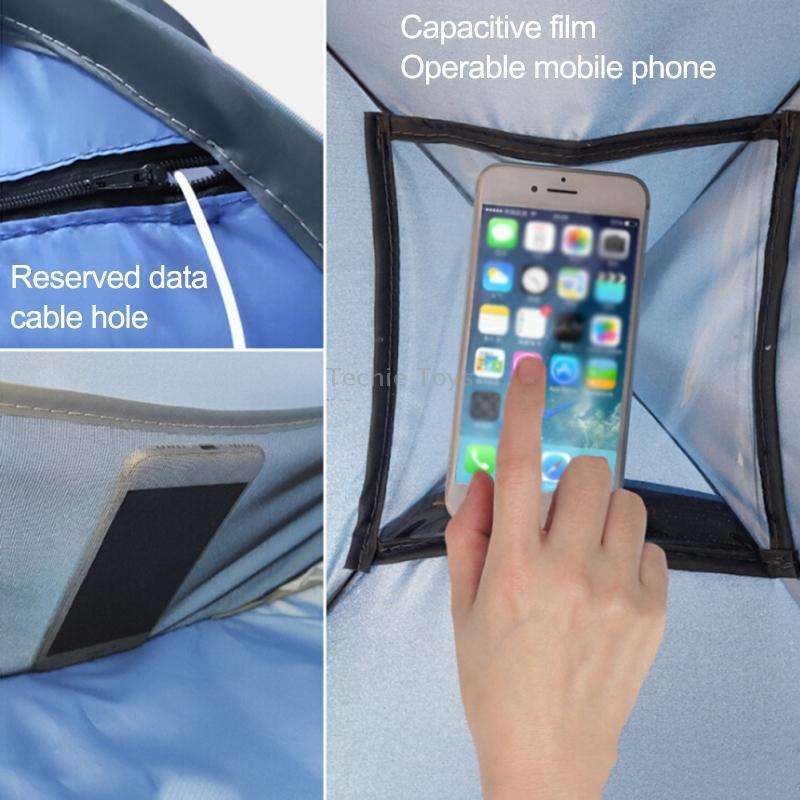 Indoor and Outdoor Automatic Quick Opening Sunshade Headrest Tent, Size: M 70x50x45cm(Watermelon)