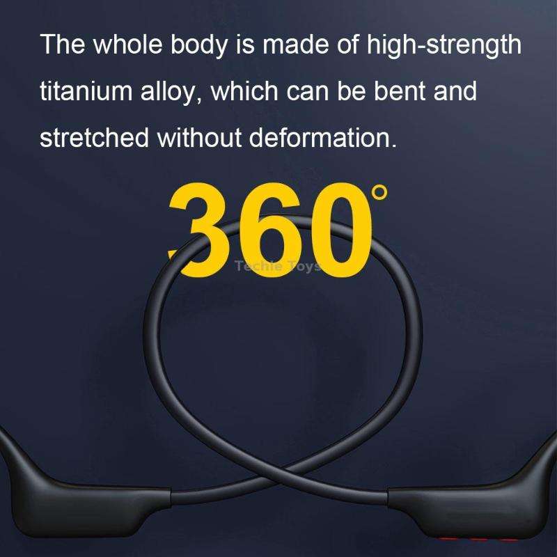 GCRT-X6 Earhook Bone Conduction Sports Bluetooth Headphones(Black)