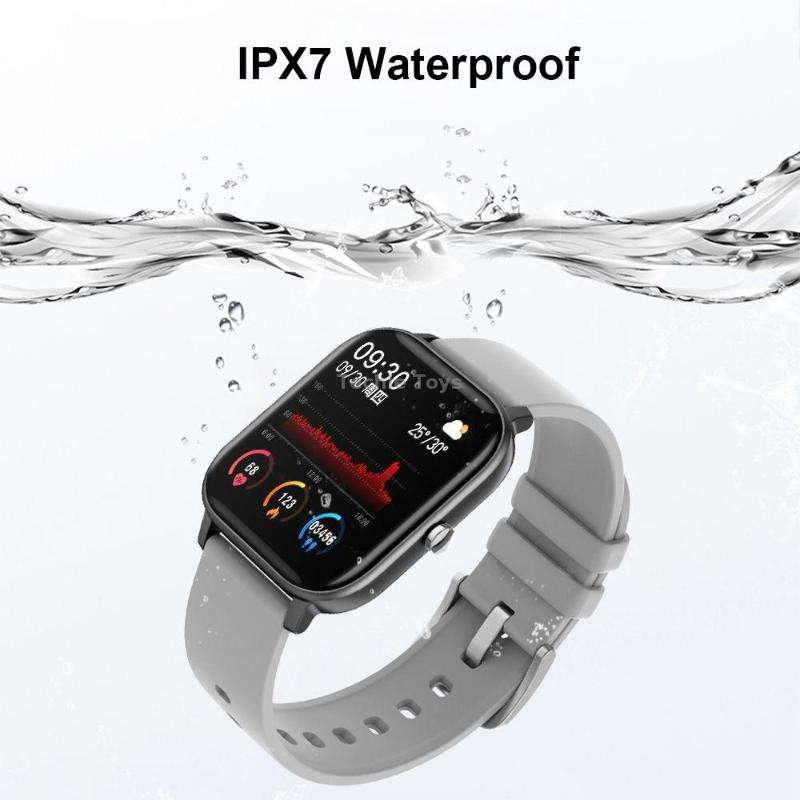 P8 1.4 Inch Heart Rate Blood Pressure Monitoring Smart Watch, Color: Blue