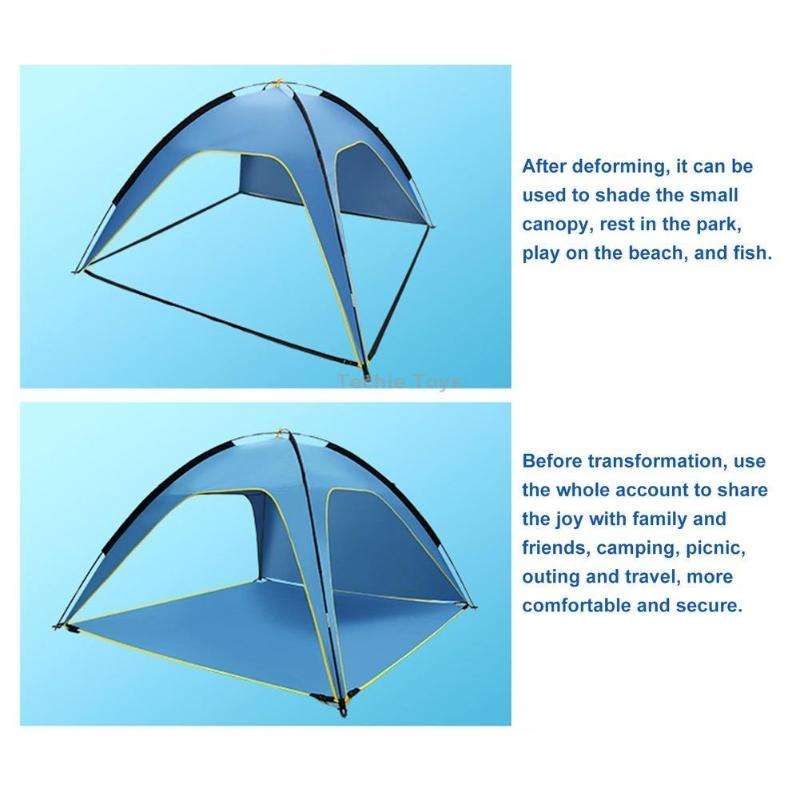 3 Sides Ventilated Spacious Outdoor Big Tent Sunscreen Rainproof Tent,Style: Detachable Base Fabric