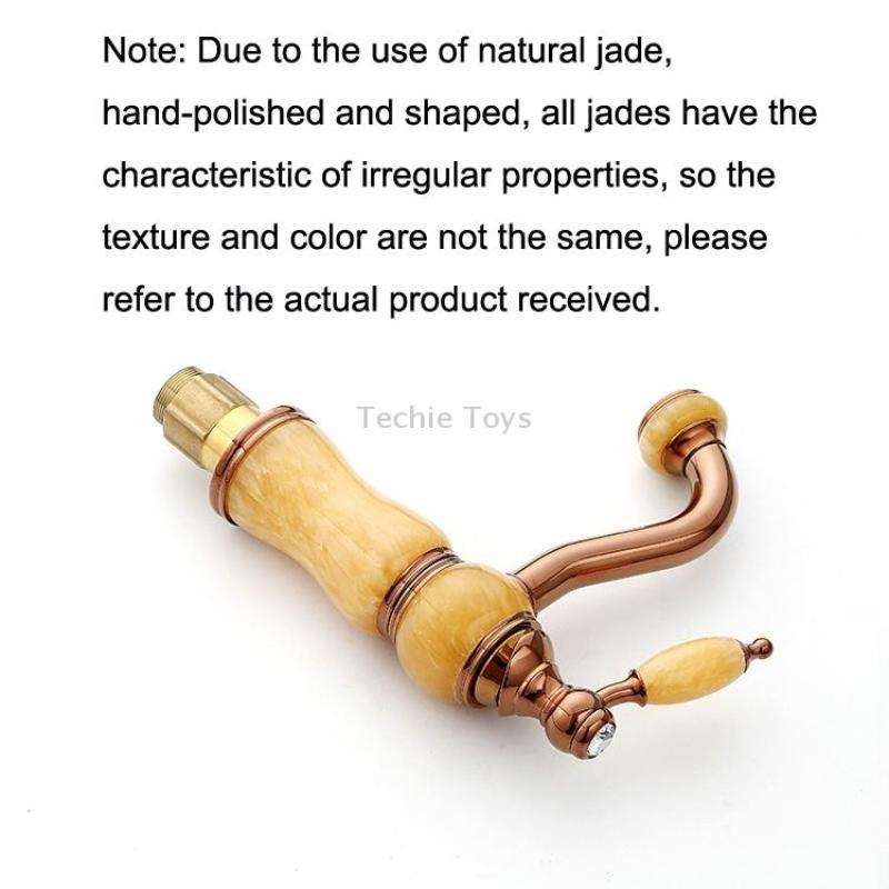 Gold-plated Copper 360-degree Rotating Basin Hot and Cold Water Faucet, Color: Sapphire Zirconium Ro