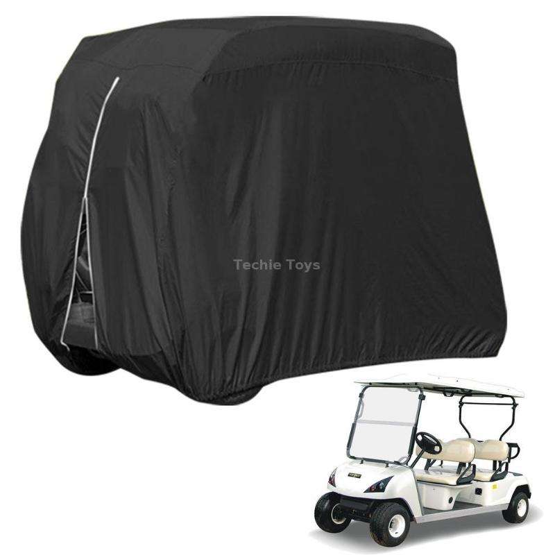 210D Oxford Cloth Golf Cart Cover Scooter Kart Dust Cover, Specification: 242 x 122 x 168 cm(Black)