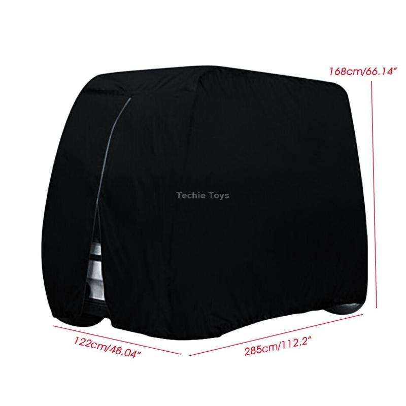 210D Oxford Cloth Golf Cart Cover Scooter Kart Dust Cover, Specification: 242 x 122 x 168 cm(Black)