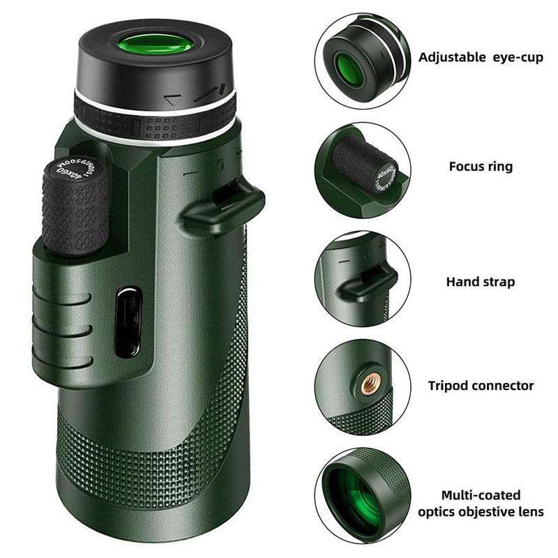 40X60 Outdoor Night Vision High Power HD Monocular (Standard)