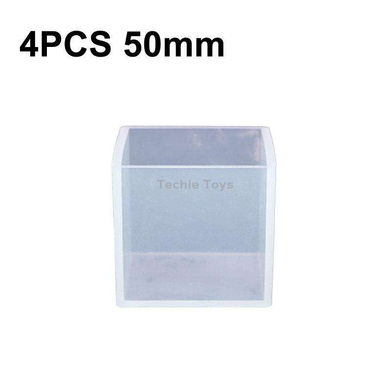 4 PCS 50mm Crystal Drop Glue Square Silica Gel Mold DIY Handmade Jewelry Decoration Model