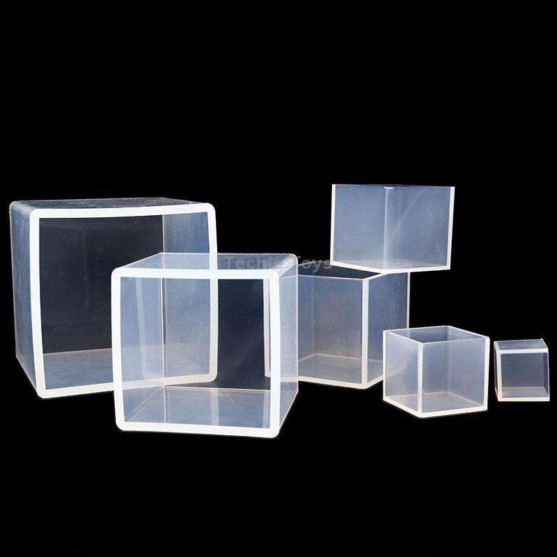 4 PCS 50mm Crystal Drop Glue Square Silica Gel Mold DIY Handmade Jewelry Decoration Model