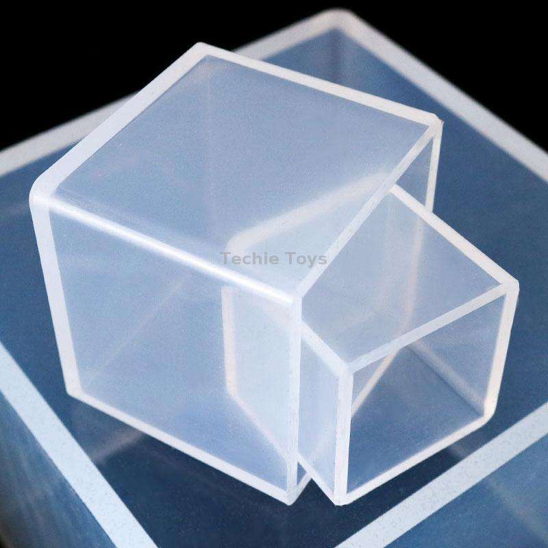 4 PCS 50mm Crystal Drop Glue Square Silica Gel Mold DIY Handmade Jewelry Decoration Model