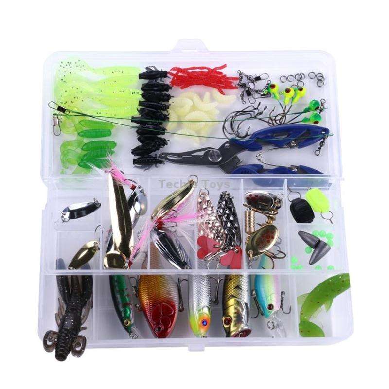110 PCS / Box HENGJIA Sea Bass Fake Soft Bait Fishing Gear Accessories Freshwater Bait