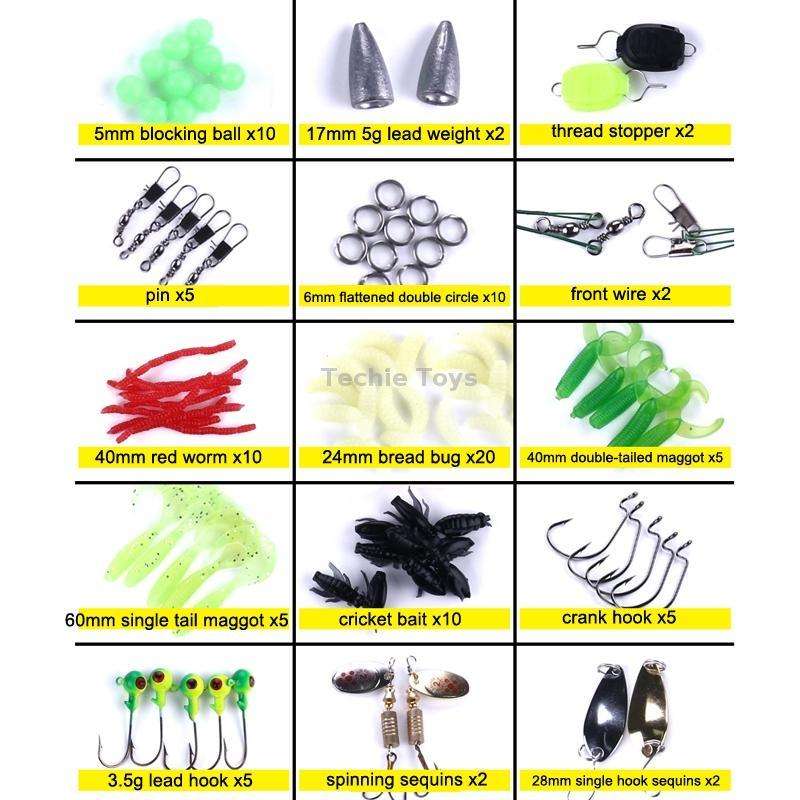 110 PCS / Box HENGJIA Sea Bass Fake Soft Bait Fishing Gear Accessories Freshwater Bait