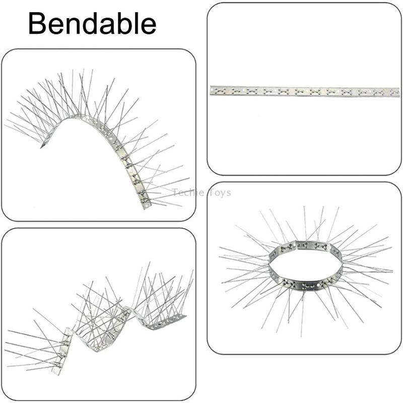 10 Sets 25cm Long Stainless Steel Bird Repellent Thorn Anti-cat Thorn Bird Device