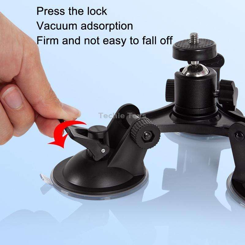 Car General Purpose Vehicle Bracket Suction Cup Fixed Glass Video Shooting Base, Shape: Suction Cup+