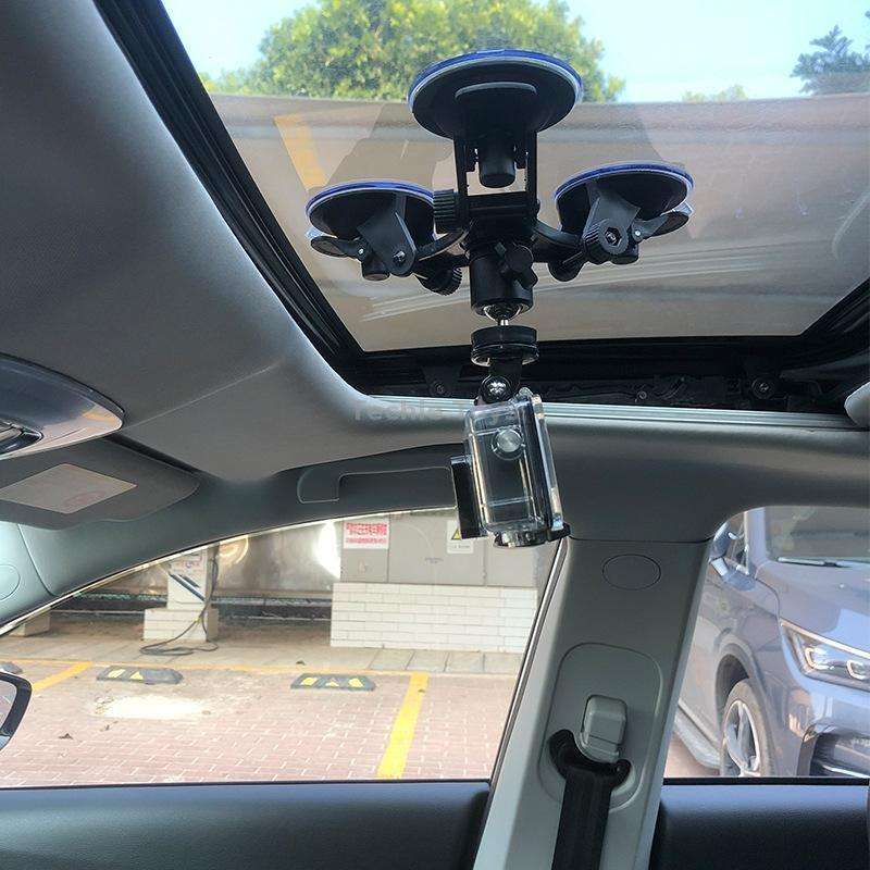 Car General Purpose Vehicle Bracket Suction Cup Fixed Glass Video Shooting Base, Shape: Suction Cup+