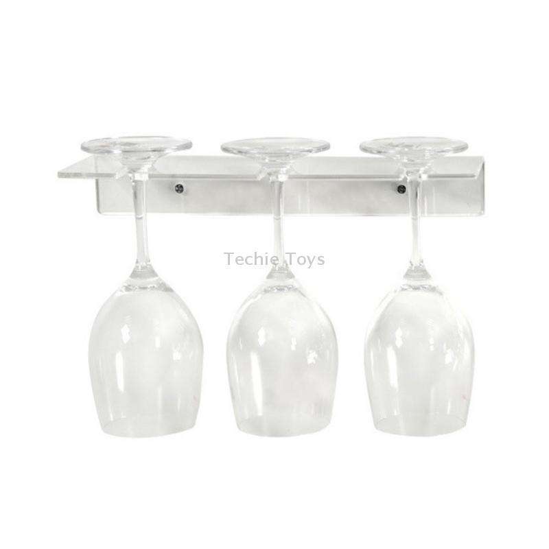 Household Red Wine Goblet Acrylic Upside Down Cup Holder(Three Cups)