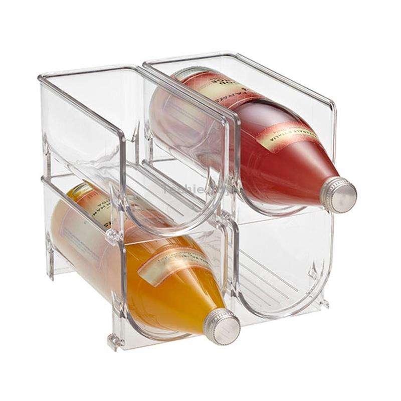 PET Layered Red Wine Stand Refrigerator Beer Beverages Storage Box(TX506)
