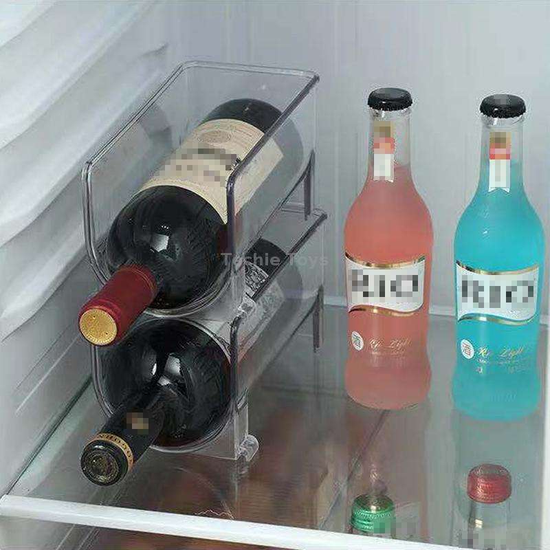 PET Layered Red Wine Stand Refrigerator Beer Beverages Storage Box(TX506)