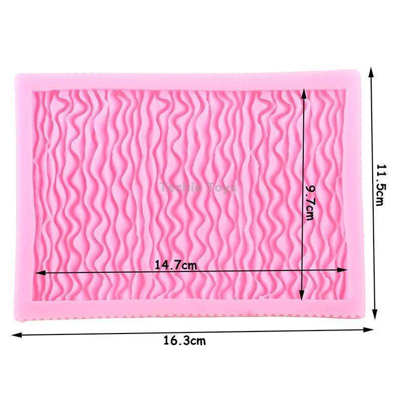 CC562 Food Grade Fondant Silicone Mold Pleated Skirt Cake Decorating Tool