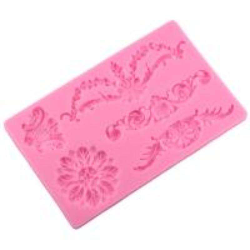 CF394 Cake Border Floral Fondant Silicone Mold