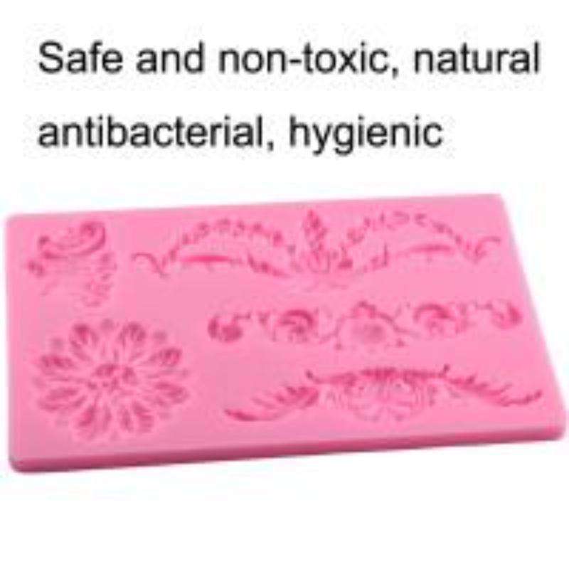 CF394 Cake Border Floral Fondant Silicone Mold