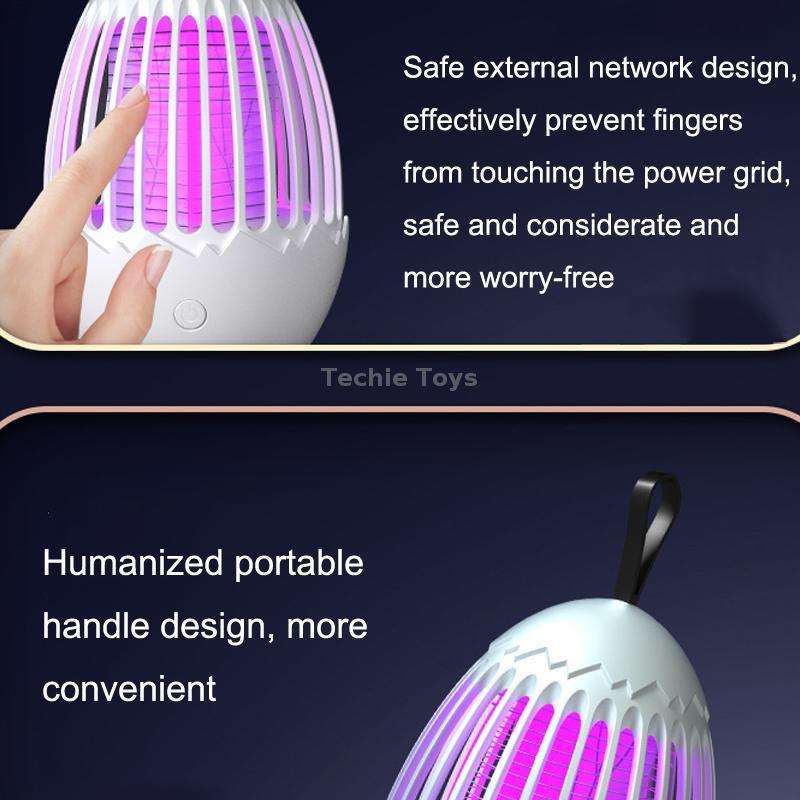 L01 Portable Electric Shock Mosquito Killer Lamp Home Outdoor Photocatalyst Fly Killer(Gray)