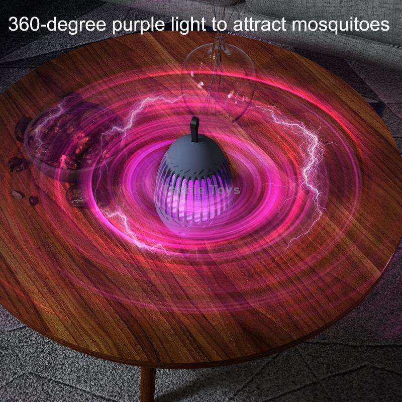 L01 Portable Electric Shock Mosquito Killer Lamp Home Outdoor Photocatalyst Fly Killer(Gray)