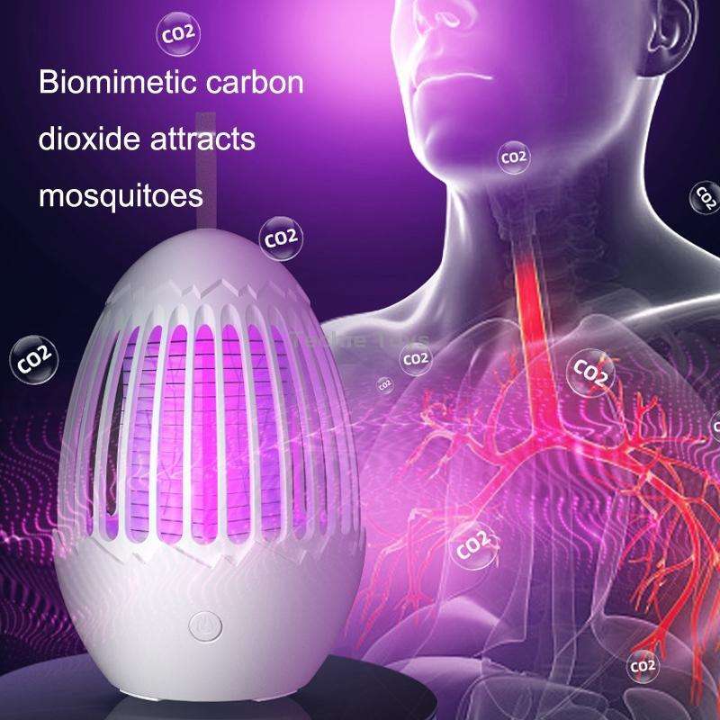L01 Portable Electric Shock Mosquito Killer Lamp Home Outdoor Photocatalyst Fly Killer(Gray)