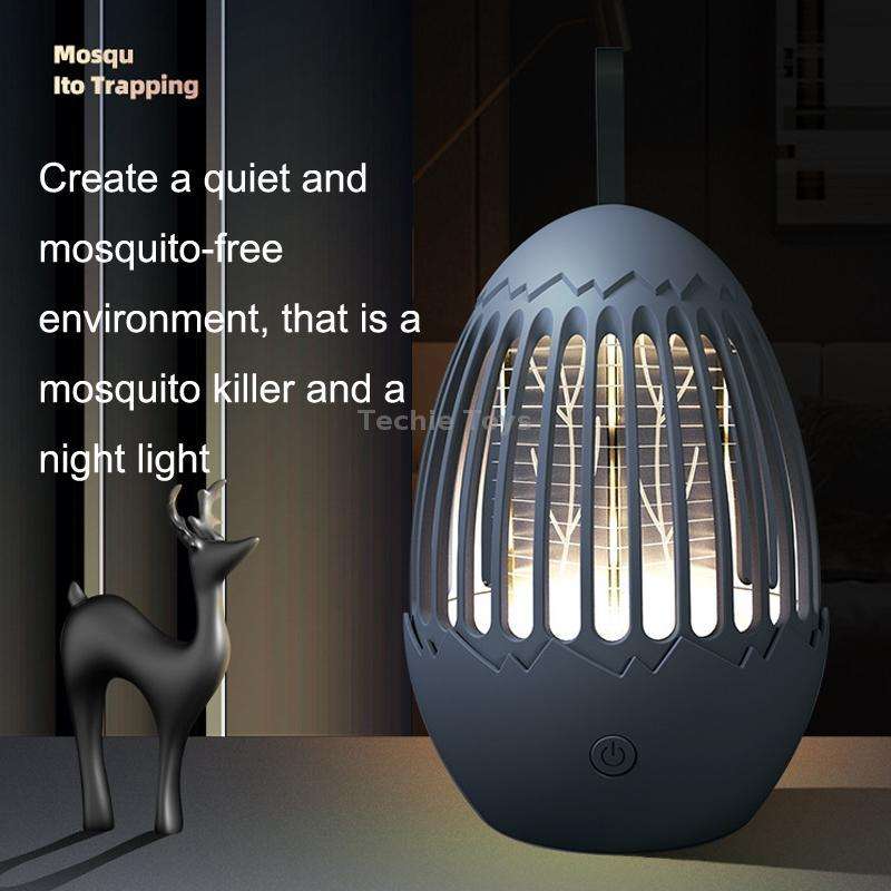 L01 Portable Electric Shock Mosquito Killer Lamp Home Outdoor Photocatalyst Fly Killer(Gray)