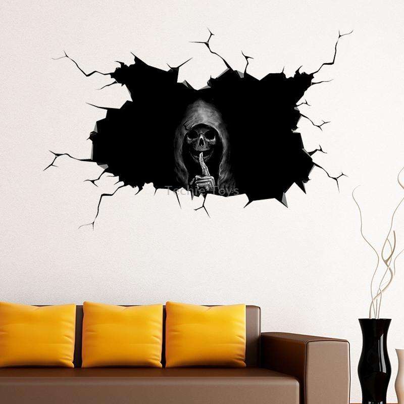 5PCS Halloween Horror Skull Car Window Sticker, Size:, Color: 30x20cm