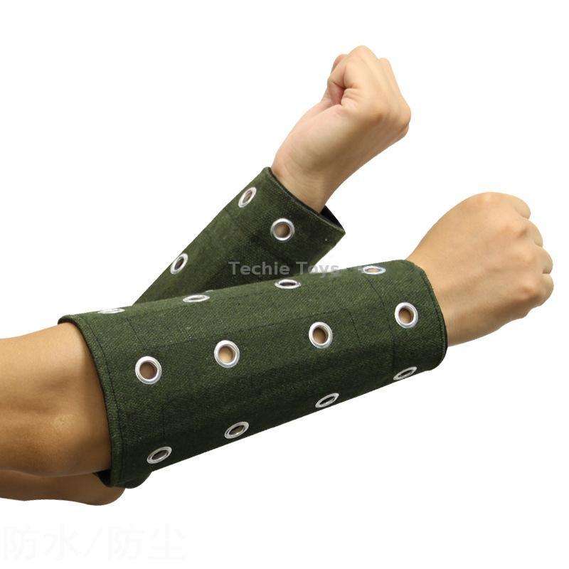 Cut-resistant Glass Arm Guard Sleeve Labor Protection, Size: One Size(Dark Green)