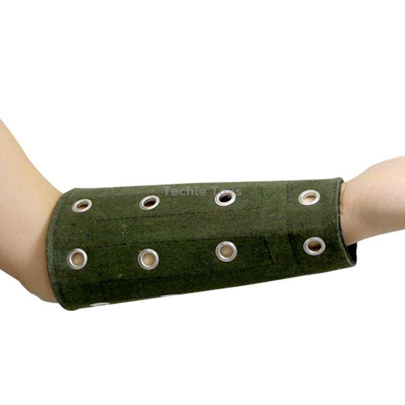 Cut-resistant Glass Arm Guard Sleeve Labor Protection, Size: One Size(Dark Green)