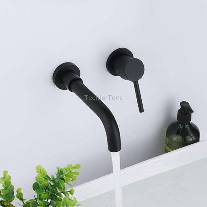 In-wall Hidden Concealed Faucet Hot and Cold Copper Mixing Valve, Specification: Silver Conjoined