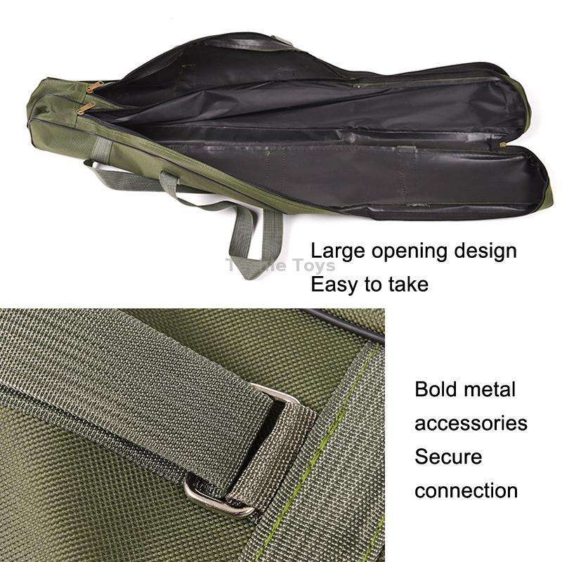 LEO 27746 Folding Fishing Rod Bag Long Fishing Gear Soft Bag, Length: 1m Black
