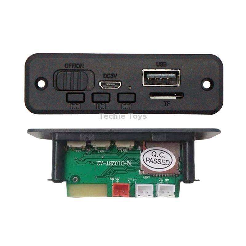 JQ-D102BT With Amplifier Recording Calls MP3 Bluetooth Decoder Board Module(Black)