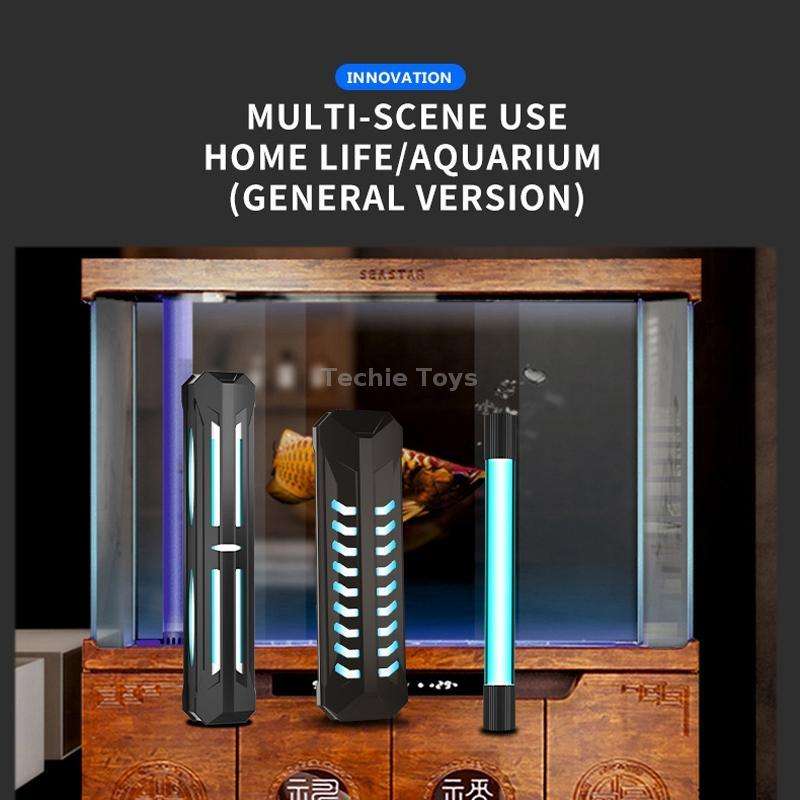 ZHIYANG Aquarium Lamp, Style: Double Tube ZY-U318-18W With Protective Cover(Timing EU Plug)