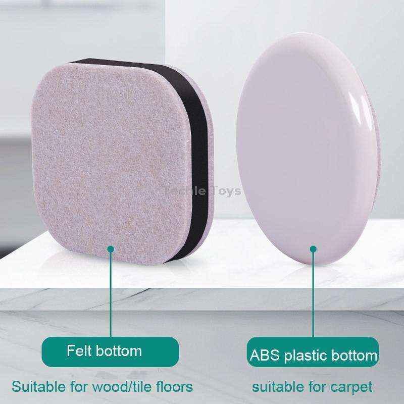 5 PCS Computer Seat Pulley Holder Chair Roller Non-slip Pad(Round Bean Color Plastic Bottom)
